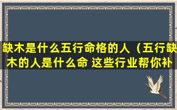 缺木是什么五行命格的人（五行缺木的人是什么命 这些行业帮你补木）